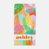 Vivid Jungle Personalized Beach Towel, Daybreak