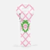 Banana Leaf Crest, Flamingo, Wine Carrier With Cork Screw