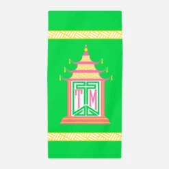 Royal Pagoda, Malachite, Beach Towel