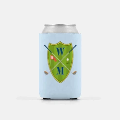 Men's Custom Golf Crest Can Coolers, Set Of 2