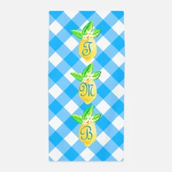 Lovely Lemon, Grove Picnic, Personalized Beach Towel