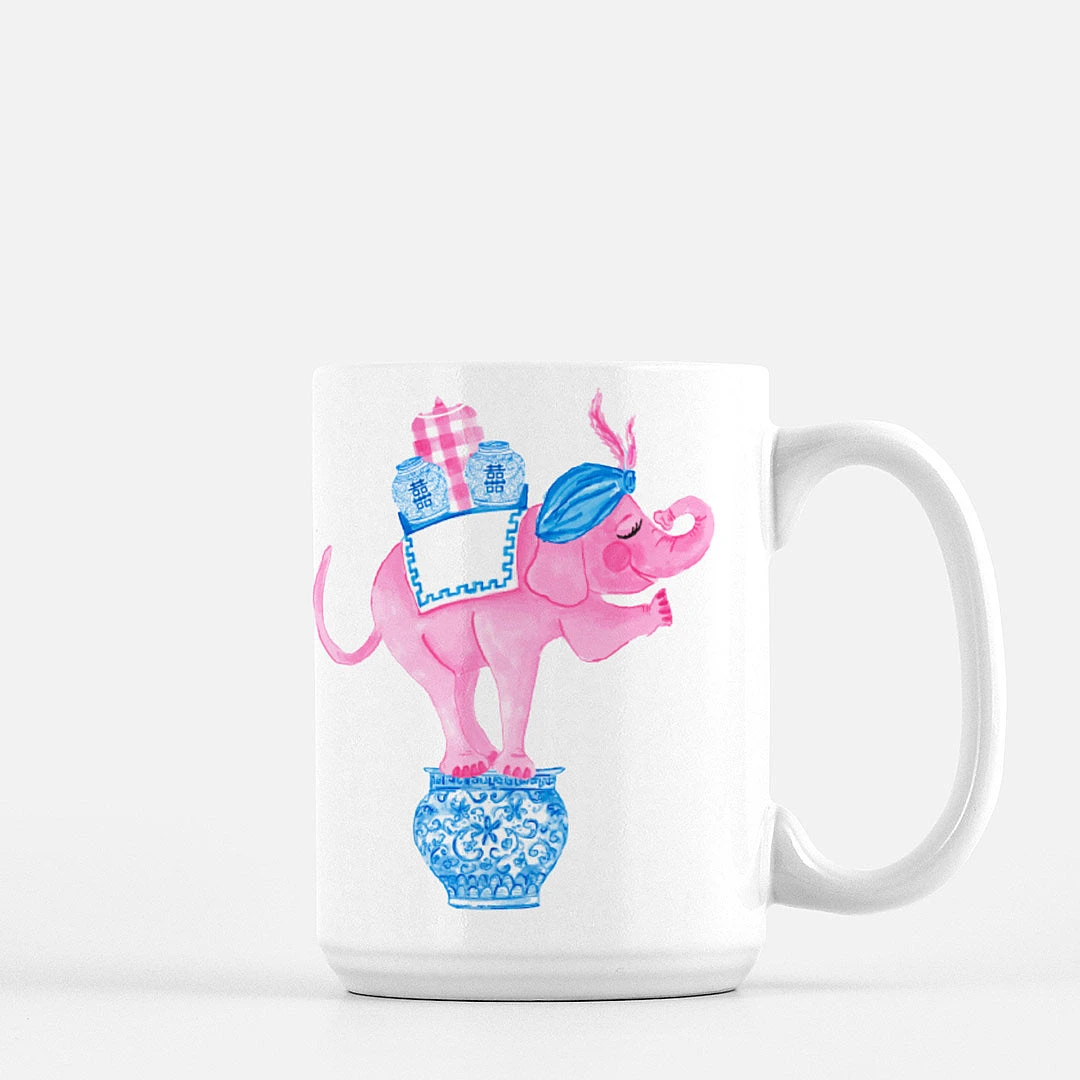 Trunk Of Lovin' Elephant Valentine's Porcelain Mug 2 Trunk Of Lovin' Elephant Valentine's Porcelain Mug - Image 2