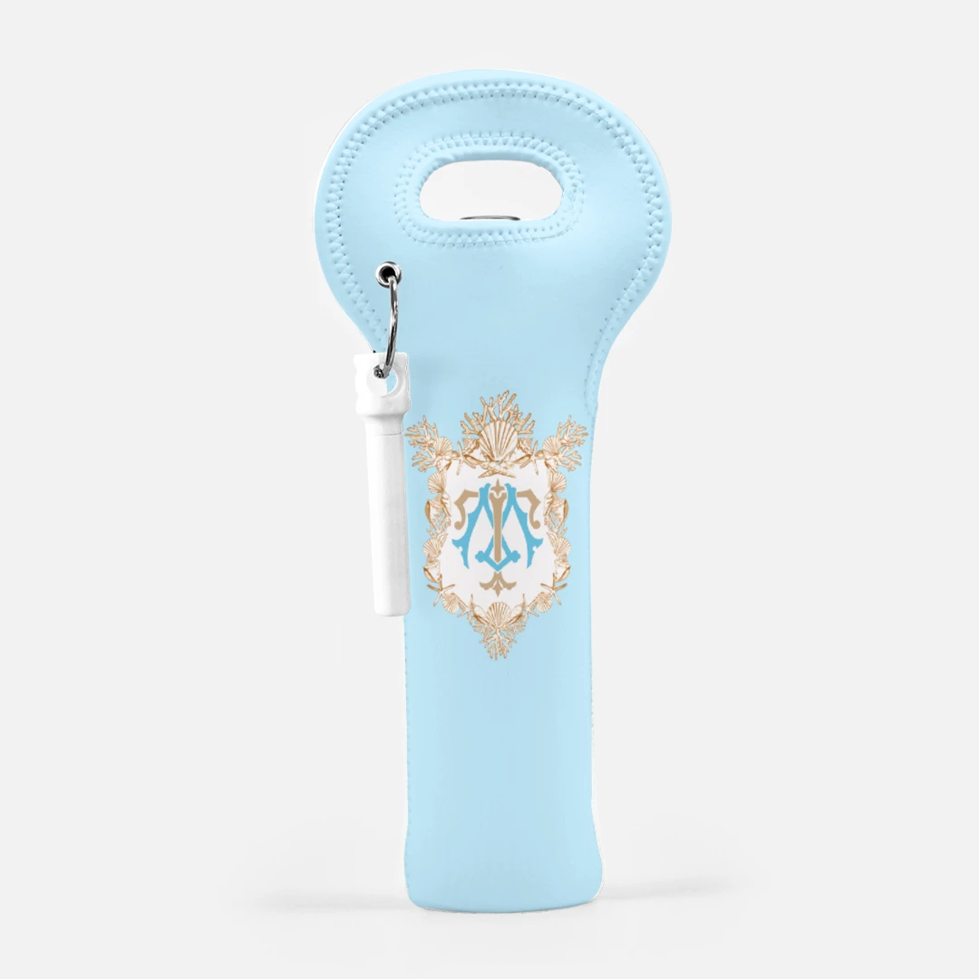 Seashell Crest, Driftwood, Wine Carrier With Cork Screw 1 Seashell Crest, Driftwood, Wine Carrier With Cork Screw