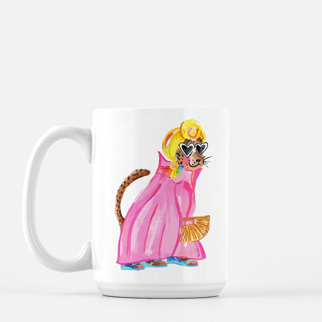 Glamour Leopard Porcelain Mug 1 Glamour Leopard Porcelain Mug