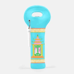 Royal Pagoda,Azurite, Wine Carrier With Cork Screw