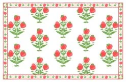 Apple Block Print Paper Tear-away Placemat Pad