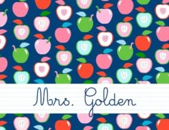 Apple Orchard Personalized Folded Note Cards, Nightfall