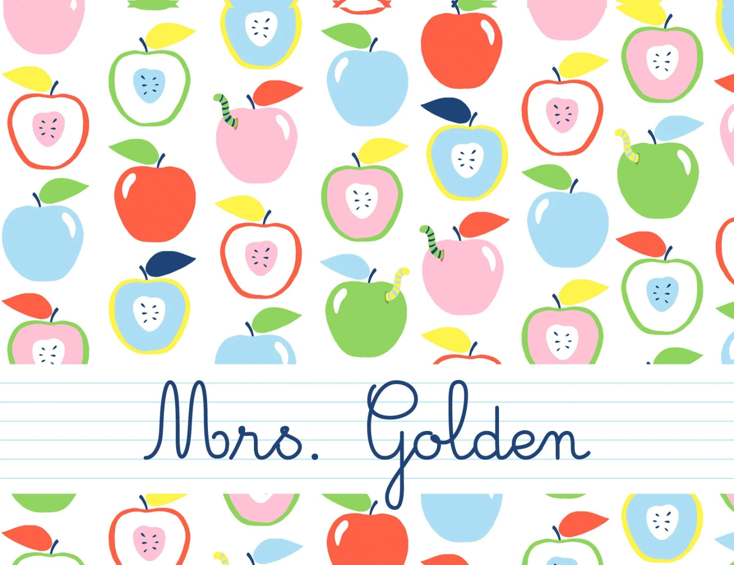 Apple Orchard Personalized Folded Note Cards, Crisp White 1 Apple Orchard Personalized Folded Note Cards, Crisp White