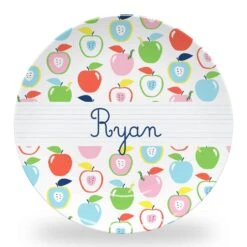 Apple Orchard Personalized 10" Dia. Single Melamine Plate