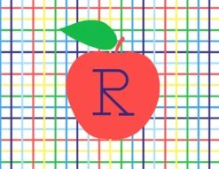 Preppy Plaid Personalized Folded Note Cards, Primary