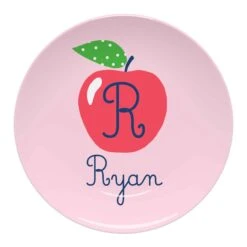 A Is For Apple Personalized 10" Dia. SingleMelamine Plate, Honeycrisp