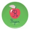 A Is For Apple Personalized 10" Dia. Single Melamine Plate, Granny Smith