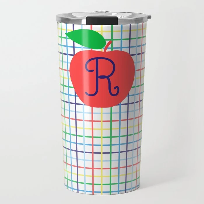 Preppy Plaid, Primary, Personalized Travel Tumbler 1 Preppy Plaid, Primary, Personalized Travel Tumbler
