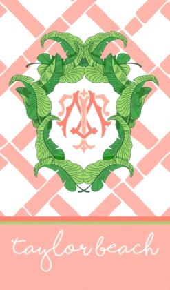 Tropicana Banana Leaf Crest Enclosure Cards
