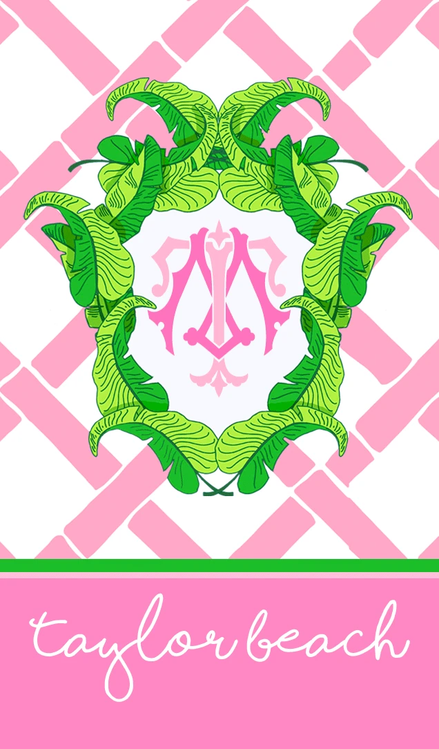 Flamingo Banana Leaf Crest Enclosure Cards 1 Flamingo Banana Leaf Crest Enclosure Cards