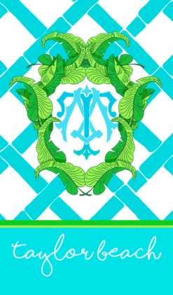 Caribbean Banana Leaf Crest Enclosure Cards