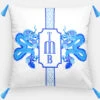 Dragon Crest Euro Pillow, Lapis, Euro Pillow & Insert, 26"x26"