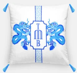 Dragon Crest Euro Pillow, Lapis, Euro Pillow & Insert, 26"x26"