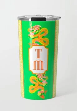 Dragon Crest Stainless Steel Travel Tumbler, Bamboo