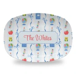 Books & Bows Personalized Melamine Platter