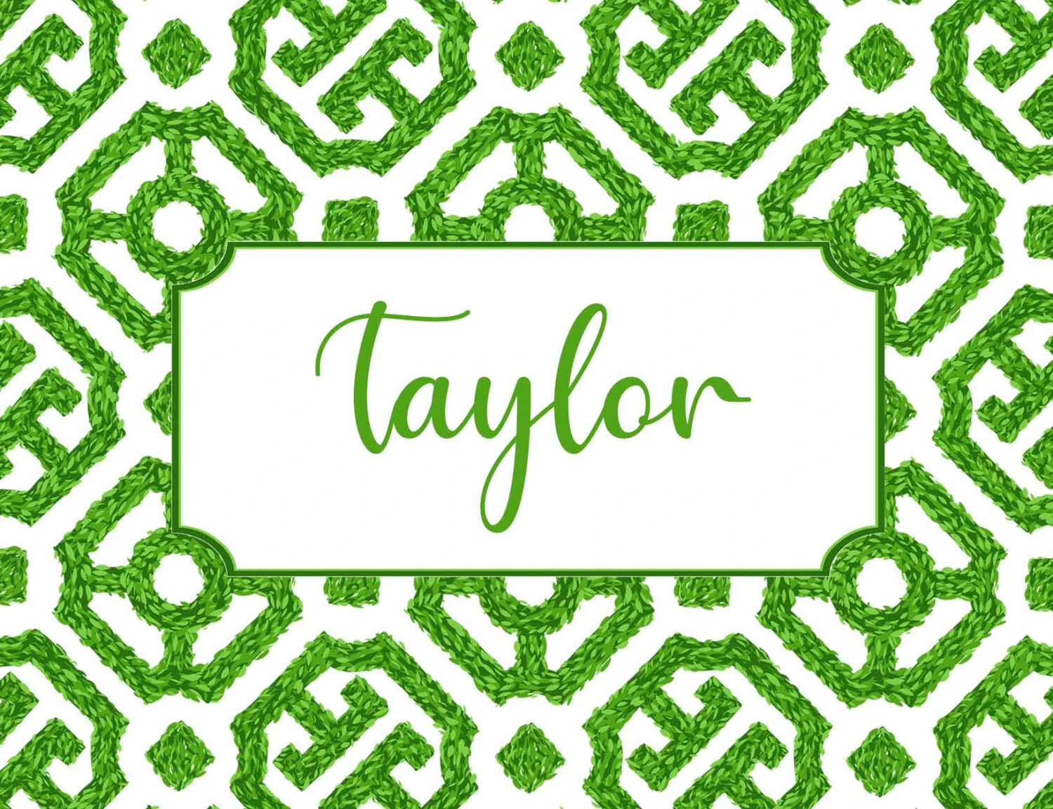 Boxwood Lattice Personalized Easter Folded Note Cards 1 Boxwood Lattice Personalized Easter Folded Note Cards