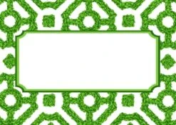 Boxwood Lattice Easter Tented Place Cards