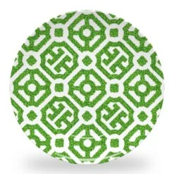 Boxwood Lattice Set Of (4) Easter 10" Dia. Melamine Plates