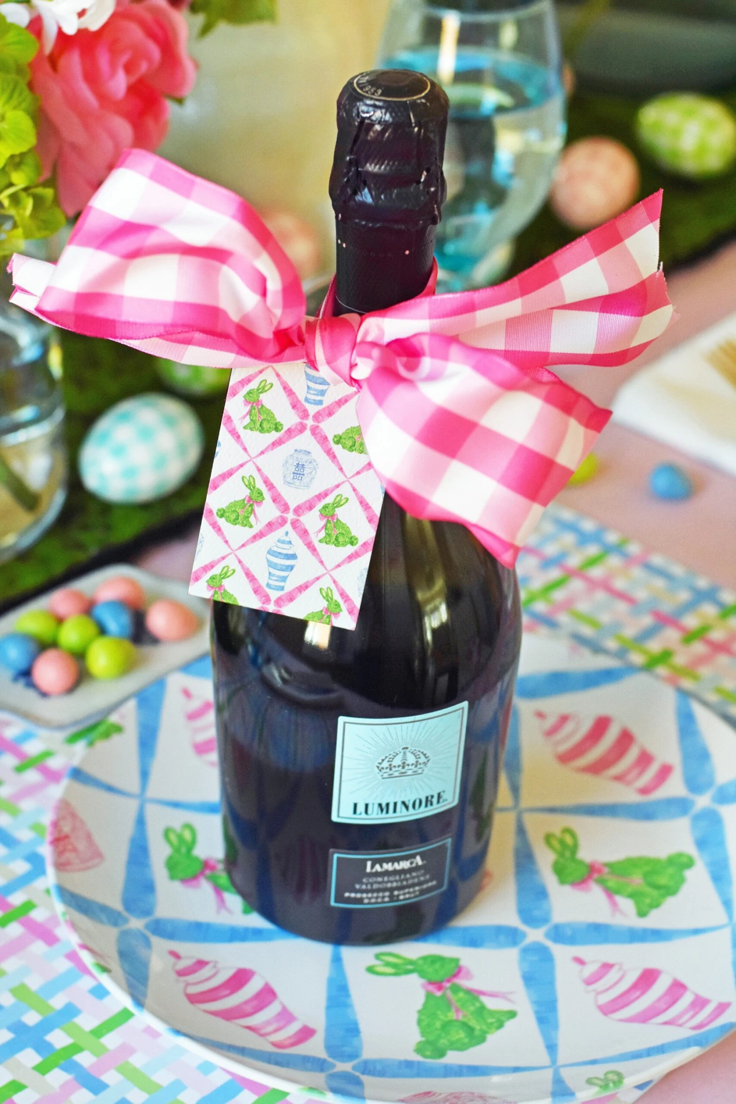 Boxwood Bunnies Easter Hang Tags, Pink 2 Boxwood Bunnies Easter Hang Tags, Pink - Image 2