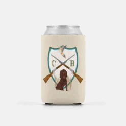 Men's Dove Hunt Personalized Crest Can Coolers, Set Of 2