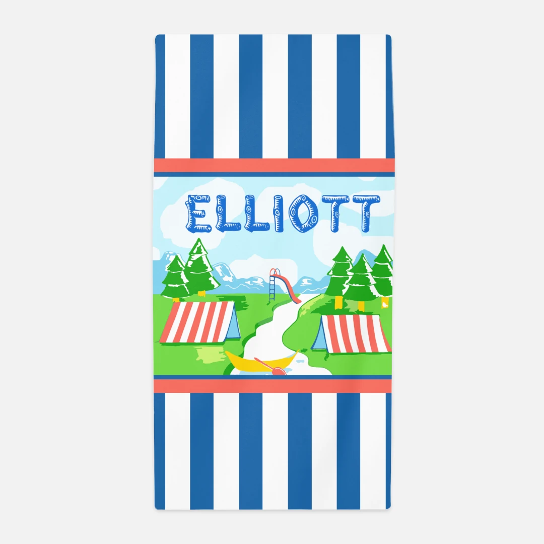 Boys' Greetings From Camp Beach Towel 1 Boys' Greetings From Camp Beach Towel