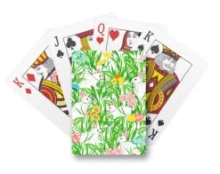 Bunnies In The Garden Playing Cards