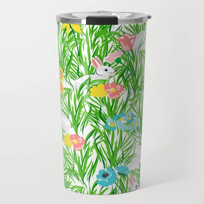 Bunnies In The Garden Easter Travel Tumbler 2 Bunnies In The Garden Easter Travel Tumbler - Image 2