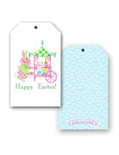 Bunny Bar Cart Easter Hang Tags, Blue