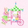 Easter Bar Cart Paper Tear-away Placemat Pad, Pink