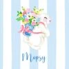 Bunny Bouquet Personalized Easter Folded Note Cards