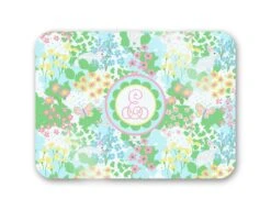 Bunny Garden 16" X 12" Personalized Tempered Glass Cutting Board