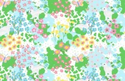 Bunny Garden Paper Tear-away Placemat Pad