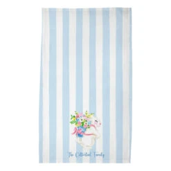 Bunny Bouquet Personalized Poly Twill Easter Tea Towels, Set Of 2