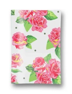 Cabbage Roses Glass Trinket Dish, 5"x7"