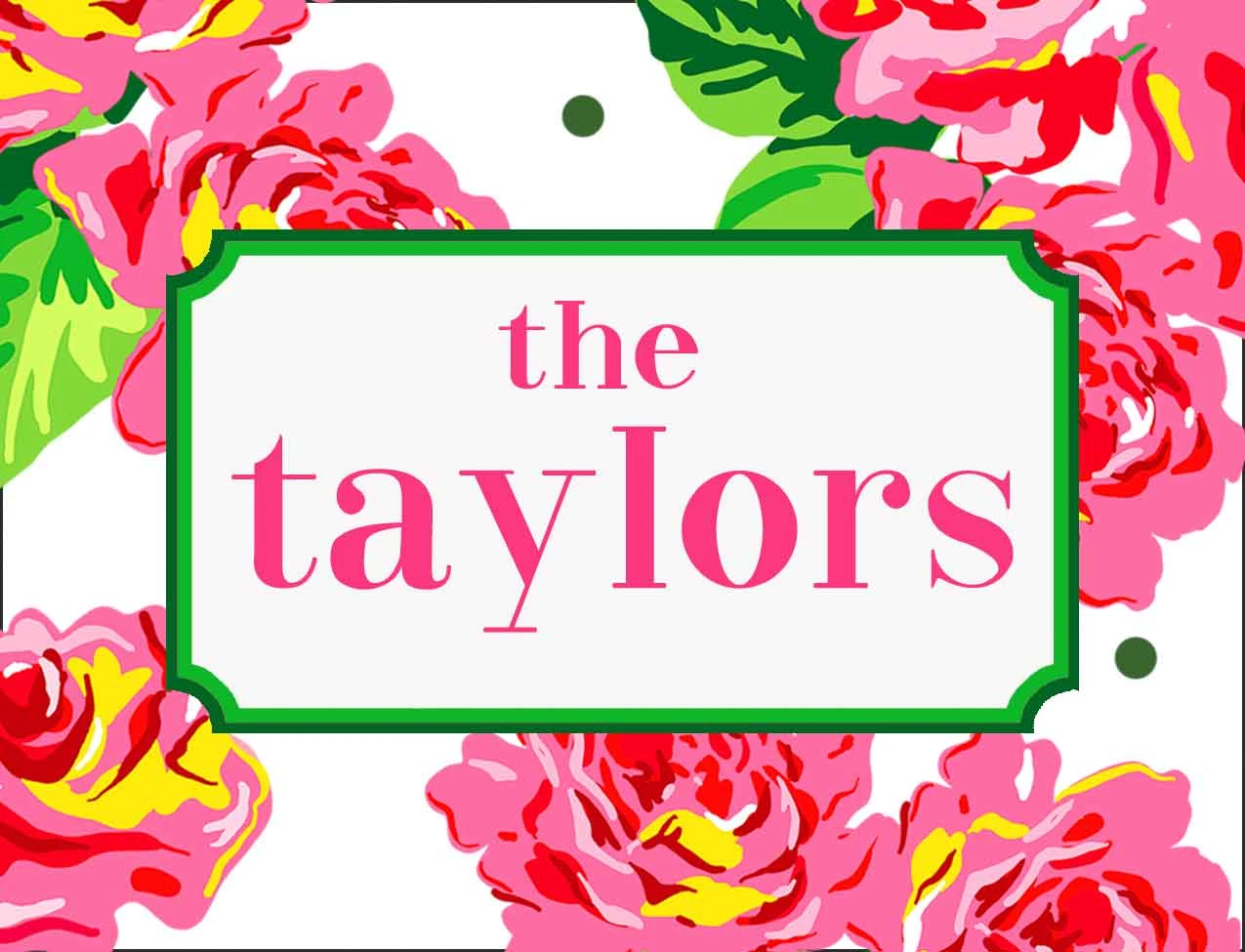 Cabbage Roses Personalized Gift Sticker Label, Set Of 24 1 Cabbage Roses Personalized Gift Sticker Label, Set Of 24