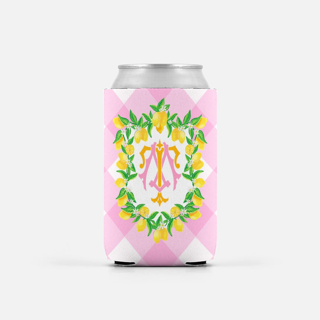 Set Of 2 Lemon Crest Can Coolers 1 Set Of 2 Lemon Crest Can Coolers