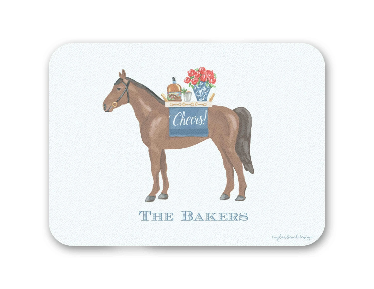Cheers To Race Day 16" X 12" Tempered Glass Personalized Derby Cutting Board 1 Cheers To Race Day 16" X 12" Tempered Glass Personalized Derby Cutting Board