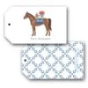 Cheers To Race Day Personalized Derby Gift Hang Tags With Horse Bit Trellis Back