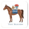 Cheers To Race Day Personalized 4"x 4" Paper Derby Coasters