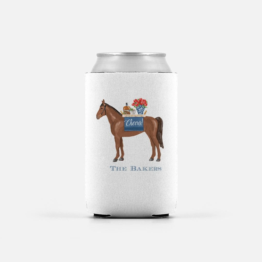 Cheers To Race Day, Set Of 2 Personalized Derby Can Coolers 1 Cheers To Race Day, Set Of 2 Personalized Derby Can Coolers