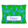 Chinois Lobsters & Crabs, Fern, Personalized Pet Bed, (3) Sizes Available