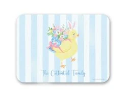 Chinoiserie Chick Personalized 16" X 12" Tempered Glass Cutting Board