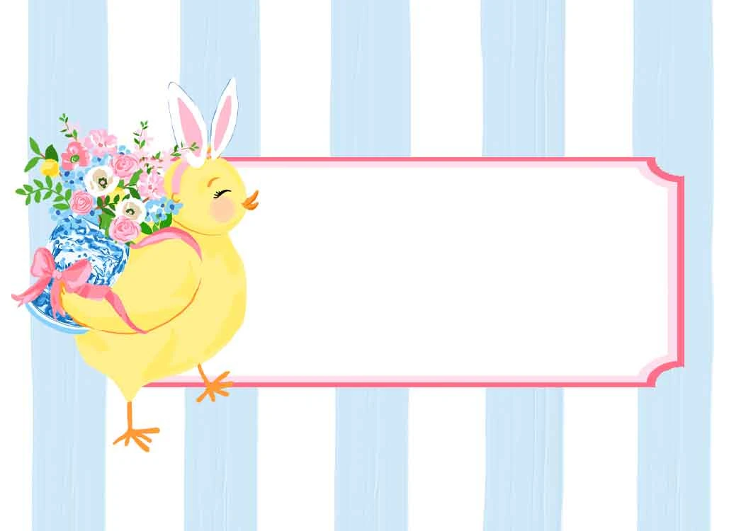 Chinoiserie Chick Tented Easter Place Cards 1 Chinoiserie Chick Tented Easter Place Cards