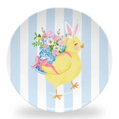 Chinoiserie Chick Set Of (4) Easter 10" Dia. Melamine Plates
