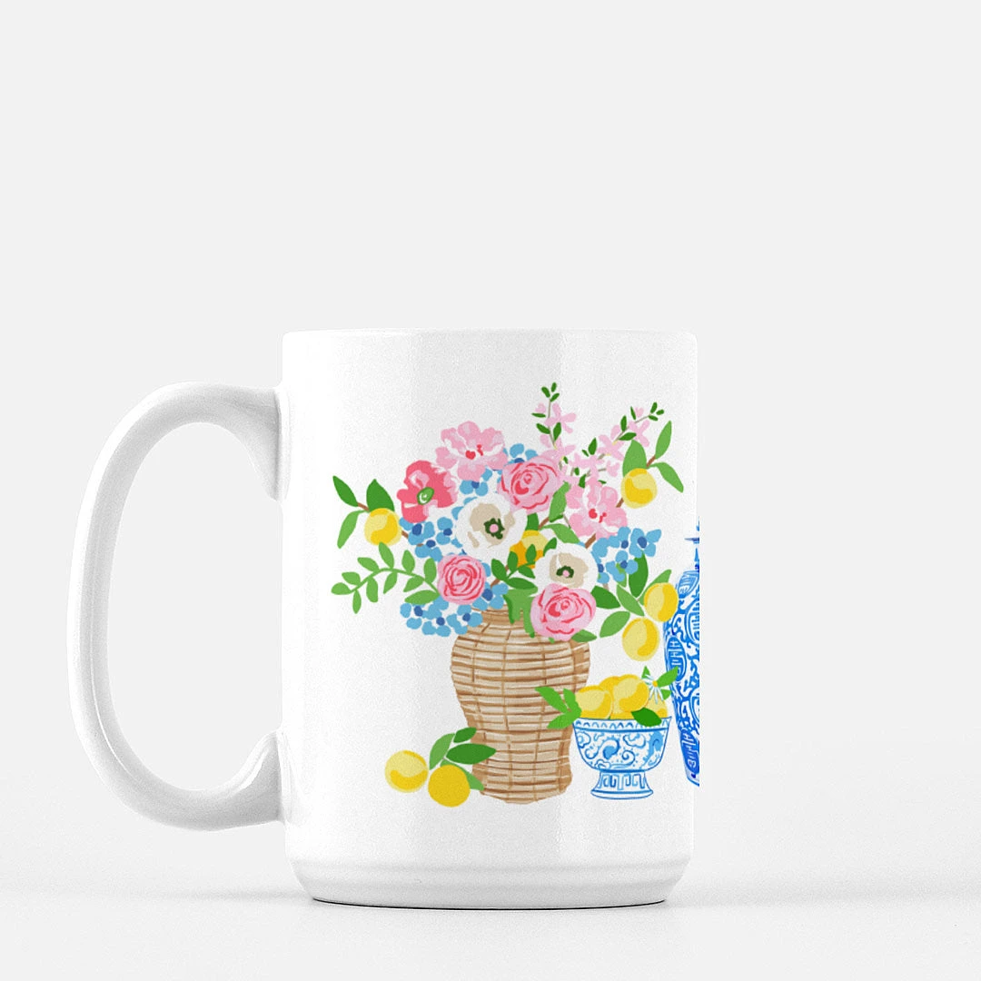 Summer's Bounty Porcelain Mug 1 Summer's Bounty Porcelain Mug